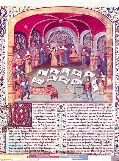 Ms Fr 22532 fol.336 konsertti, Des Proprietez des Choses, Barthelemy lAnglais tekijältä French School
