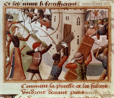 Ms Fr 5054 f.66v Pariisin piiritys, lokakuu 1428, Kaarle VII:n vigiliat. tekijältä French School