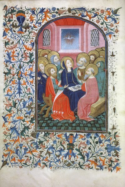 Ms Gen 288 f.23v helluntai, n. 1460 tekijältä French School