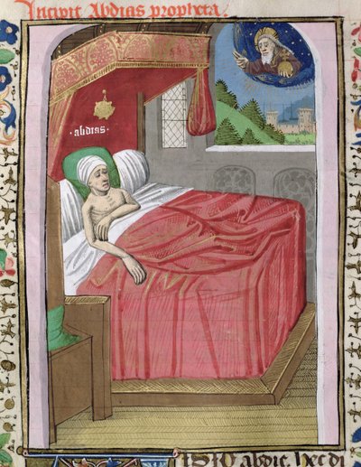 Ms H 7 fol.110v Näky Obadjasta, Jean XXII:n Raamatusta tekijältä French School