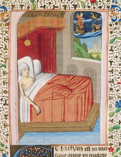 Ms H 7 fol.76r Hesekielin näy, Jean XXII:n Raamatusta tekijältä French School