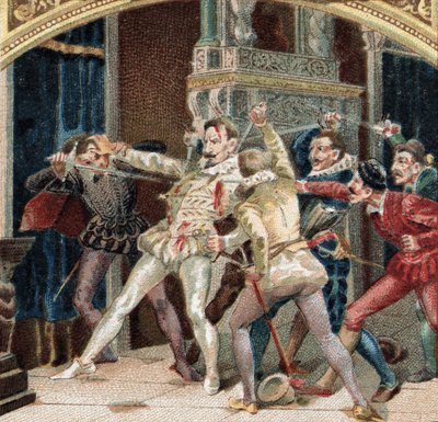 Guisen herttua (Henry I Lorraine, tunnetaan nimellä Balafre) murha tekijältä French School