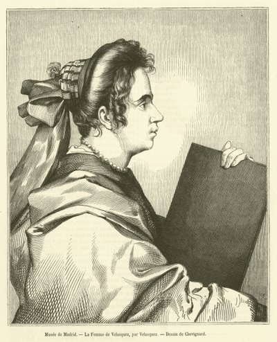 Madridin museo, Velasquezin vaimo (kaiverrus) tekijältä French School