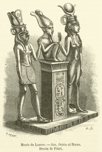 Louvre-museo, Isis, Osiris ja Horus (kaiverrus) tekijältä French School