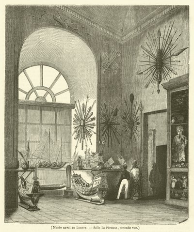 Louvren merimuseo, Salle La Perouse, toinen näkymä (kaiverrus) tekijältä French School