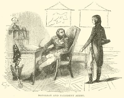 Napoleon ja presidentti Aubry (kaiverrus) tekijältä French School