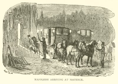 Napoleon saapuu Mayenceen (kaiverrus) tekijältä French School