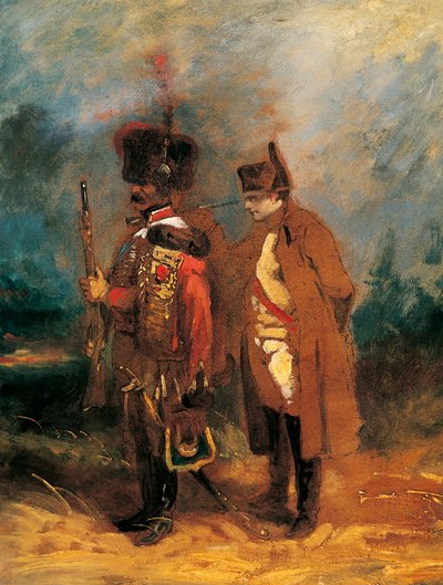 Napoleon Ranskan puolustuksen aikana vuonna 1814 (öljy kankaalle) tekijältä French School