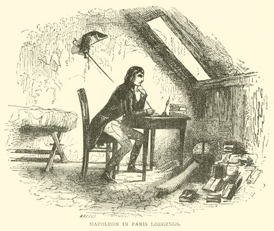 Napoleon in Paris Lodgings (kaiverrus) tekijältä French School