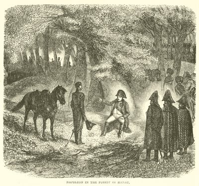 Napoleon Hanaun metsässä (kaiverrus) tekijältä French School