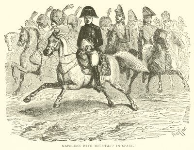 Napoleon sauvansa kanssa Espanjassa (kaiverrus) tekijältä French School