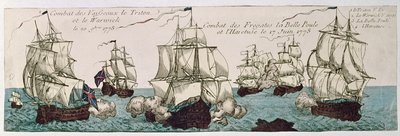 Ranskan ja Englannin laivastojen väliset laivastot Yhdysvaltain vallankumouksen aikana vuonna 1778 tekijältä French School