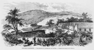 Uusi-Kaledonia, Isle of Nou, vankila, n. 1871-80 tekijältä French School