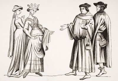 Noble Lady and Maid of Honor ja kaksi Burgesssia, 