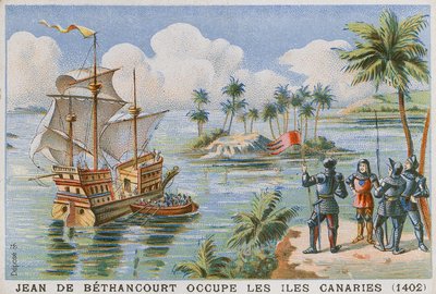 Jean de Bethencourt miehitti Kanariansaaret, 1402 tekijältä French School