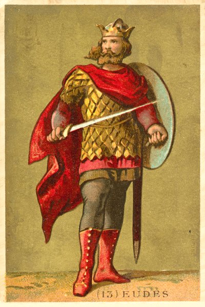 Odo Ranskan, Länsi-Fransian kuningas (chromolitho) tekijältä French School
