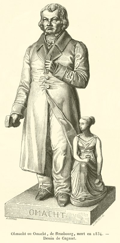 Ohmacht tai Omacht, Strasbourgista, kuoli vuonna 1834 (kaiverrus) tekijältä French School