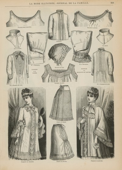 Sivu La Mode Illustreesta, 1885 tekijältä French School