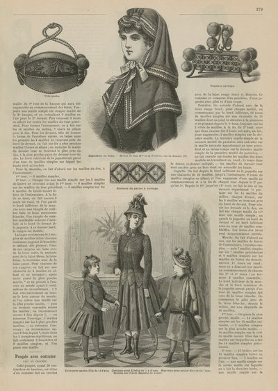 Sivu La Mode Illustreesta, 1885 tekijältä French School