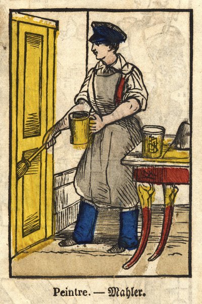 Taidemaalari; Kauppasarja, kuva 1800-luvun Epinalista. tekijältä French School