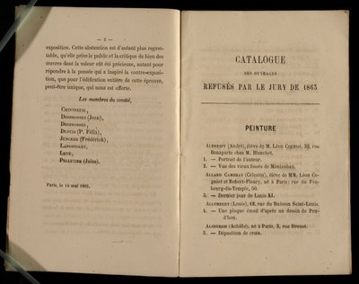 Maalausluku, Salon des Refuses, 1863 tekijältä French School