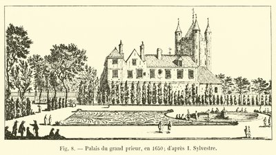 Grand Priorin palatsi vuonna 1650; I Sylvesterin jälkeen tekijältä French School