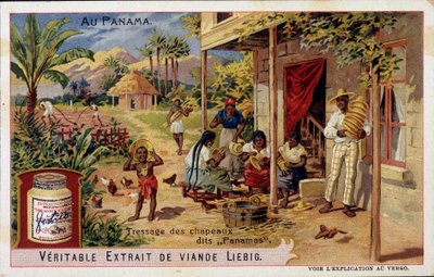 Panama: punottu panamahatut - kromo. Liebig tekijältä French School