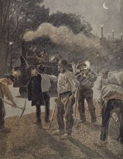 Pariisi, yötyö, 1800-luvun loppu tekijältä French School