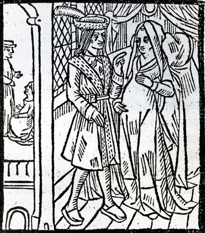 Pathelin ja Guillemette, Mestari Pierre Pathelinin farssista, n. 1465 tekijältä French School