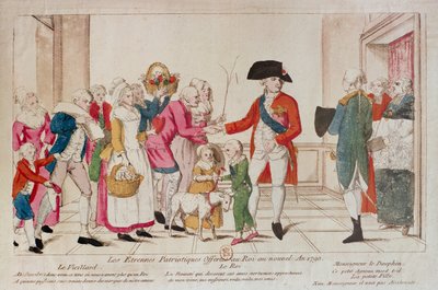 Kuninkaalle tarjotut isänmaalliset uudenvuodenlahjat vuonna 1790 tekijältä French School