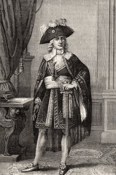 Paul Francois Nicolas, Barrasin varakreivi, Louis Blancin (1811-82) teoksesta "Histoire de la Revolution Francaise". tekijältä French School