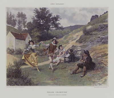 Pavane Champetre (väri litho) tekijältä French School