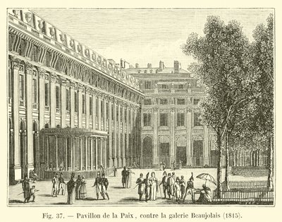 Pavillon de la Paix, Beaujolais-galleriaa vastaan, 1815 tekijältä French School