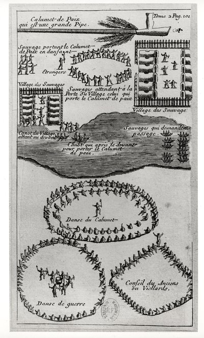 Irokeesien rauhanpillitanssi, Baron Louis-Armand de la Hontanin (1666-1715) julkaisusta Dialogues Curieux entre l