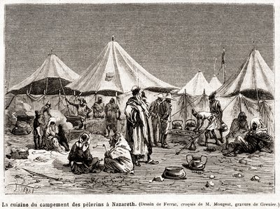 Katumuspyhiinvaellus pyhille paikoille 25. huhtikuuta - 8. kesäkuuta 1882 (kaiverrus) tekijältä French School