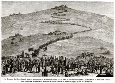 Katumuspyhiinvaellus pyhille paikoille 25. huhtikuuta - 8. kesäkuuta 1882 (kaiverrus) tekijältä French School