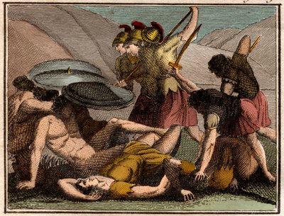Persian sodat Thermopyleen taistelu 480 eaa. Spartan kuningas Leonidas miehineen kaatuu taistelussa. tekijältä French School