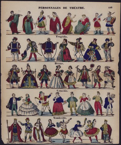 Personnages de theatre (värikaiverrus) tekijältä French School