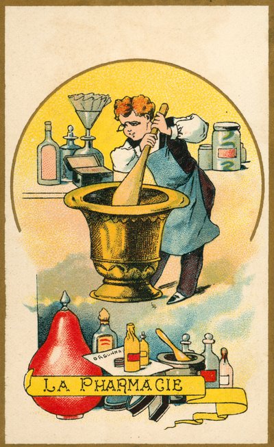 Apteekki (chromolitho) tekijältä French School