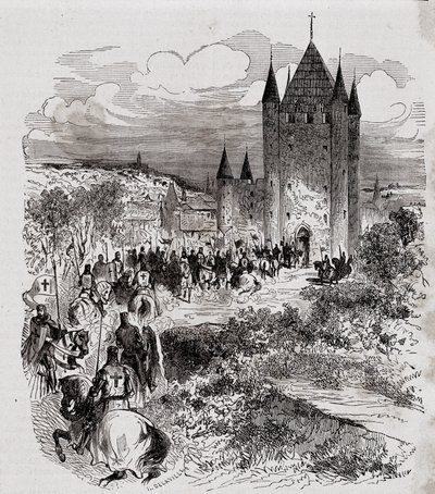 Philippe le Bel, joka ei uskonut olevansa turvassa, tuli hakemaan turvaa temppelitornista - H. Gourdon de Kenouillacin "Pariisissa vuosisatojen läpi", toim. F. Roy, vero. Chanaine & fils, osa I tekijältä French School