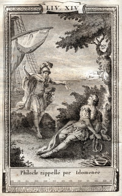 Philocle muistelee Idomeneea - kaiverrus vuodelta 1798 Monnet