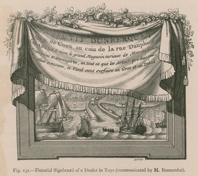 Lelukauppiaan kuvakyltti (viestintä: M. Bonnardot) tekijältä French School