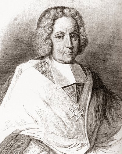 Pierre-Paul Guérin de Tencin, 1679-1758. Ranskalainen kirkollinen, Embrunin ja Lyonin arkkipiispa ja kardinaali. Les Heures Libres, julkaistu 1908. tekijältä French School