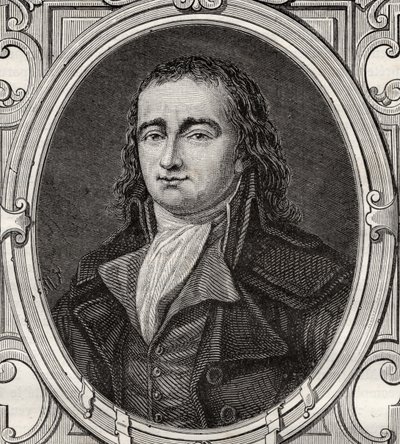 Pierre Gaspard Chaumette (1763-94) Louis Blancin (1811-82) teoksesta "Histoire de la Revolution Francaise". tekijältä French School
