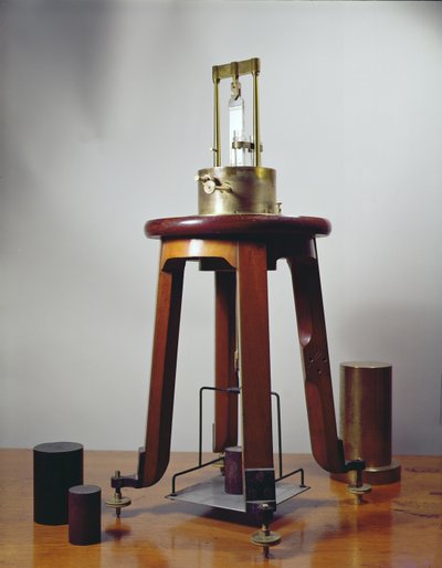 Pietsosähköinen kvartsilaite, suunnittelija Pierre (1859-1906) ja Jacques Curie, 1897 tekijältä French School