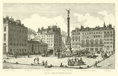 Place du Chatelet, 1820-1855 tekijältä French School