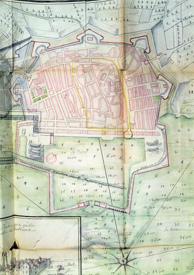Toulonin suunnitelma, 1669 (kynä ja muste ja wc paperilla) tekijältä French School