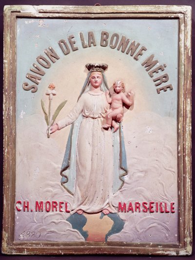 Kilttimainonta Savon de la Bonne Mere, 1880 (kipsi) tekijältä French School