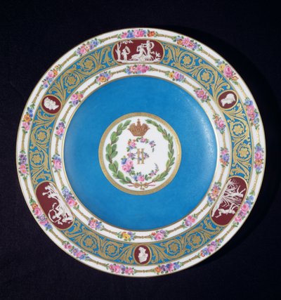 Lautanen Venäjän keisarinna Katariina II:n (1729-96) palveluksesta, Sevres, n. 1779 (posliini) tekijältä French School