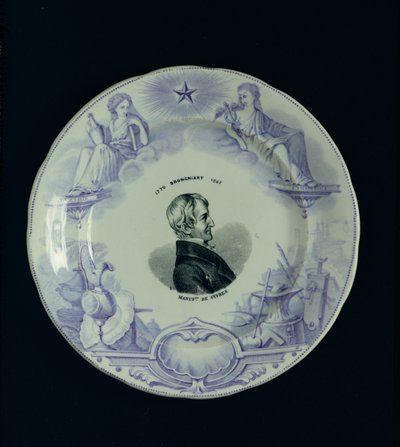 Lautas Alexandre Brongniartin (1770-1847) muotokuvalla (keraaminen) tekijältä French School